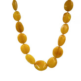 Antique Amber Bean Beads Necklace